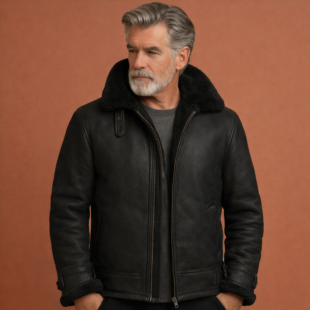 Zwarte warme winterjas voor heren met comfortabele pasvorm, ideaal voor dagelijks gebruik en koude dagen.